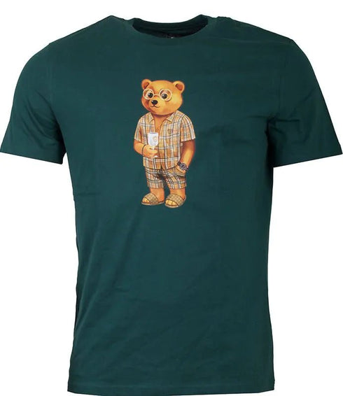Baron Filou T-shirt T-shirt Uomo con stampa LVI Verde - Francavilla Moda